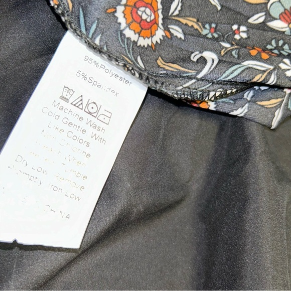 Dalia MacPhee Womens Dark Floral Pleated lace Midi Dress Size 1x plus size 14 16 - Picture 6 of 8